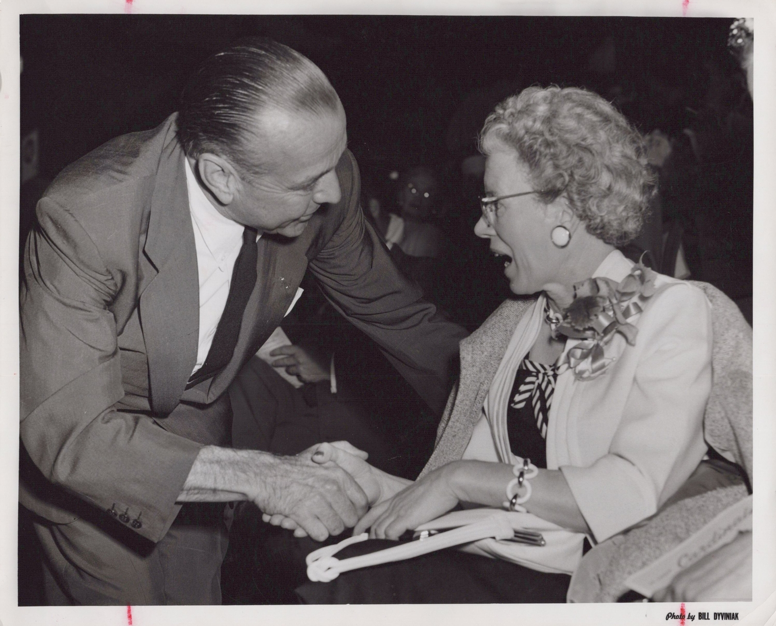 1955 August Busch Winnie Meeting St Louis Cardinals Anheuser-Busch Press Photo
