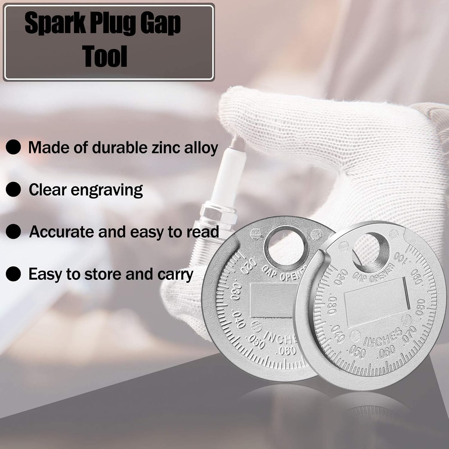 1 Piece Spark Plug Gap Tool Spark Plug Gauge Measuring Tool – Scaled 0.020 to…