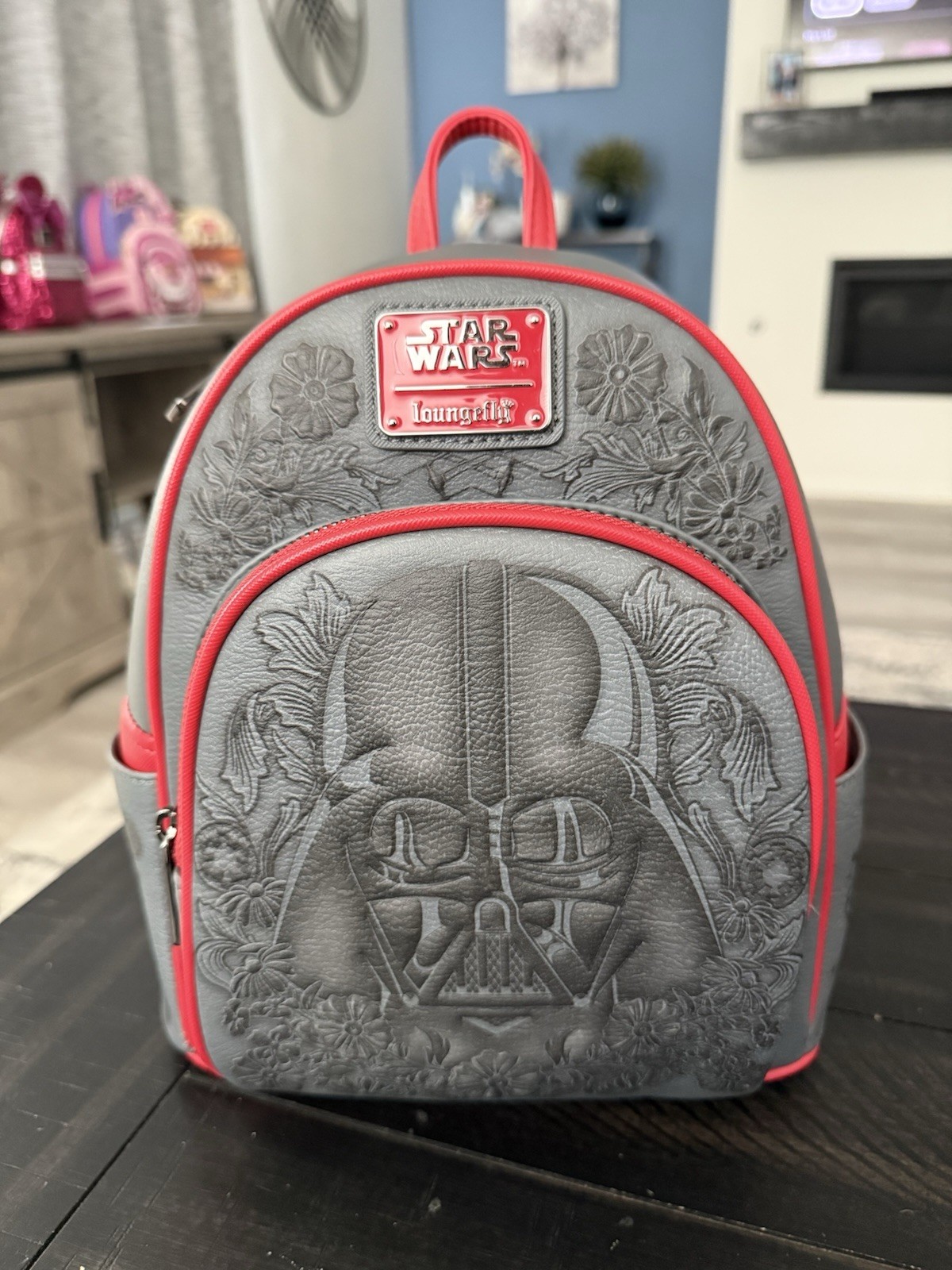 NWT Disney Star Wars Darth Vader Tooled Floral Loungefly Mini Backpack