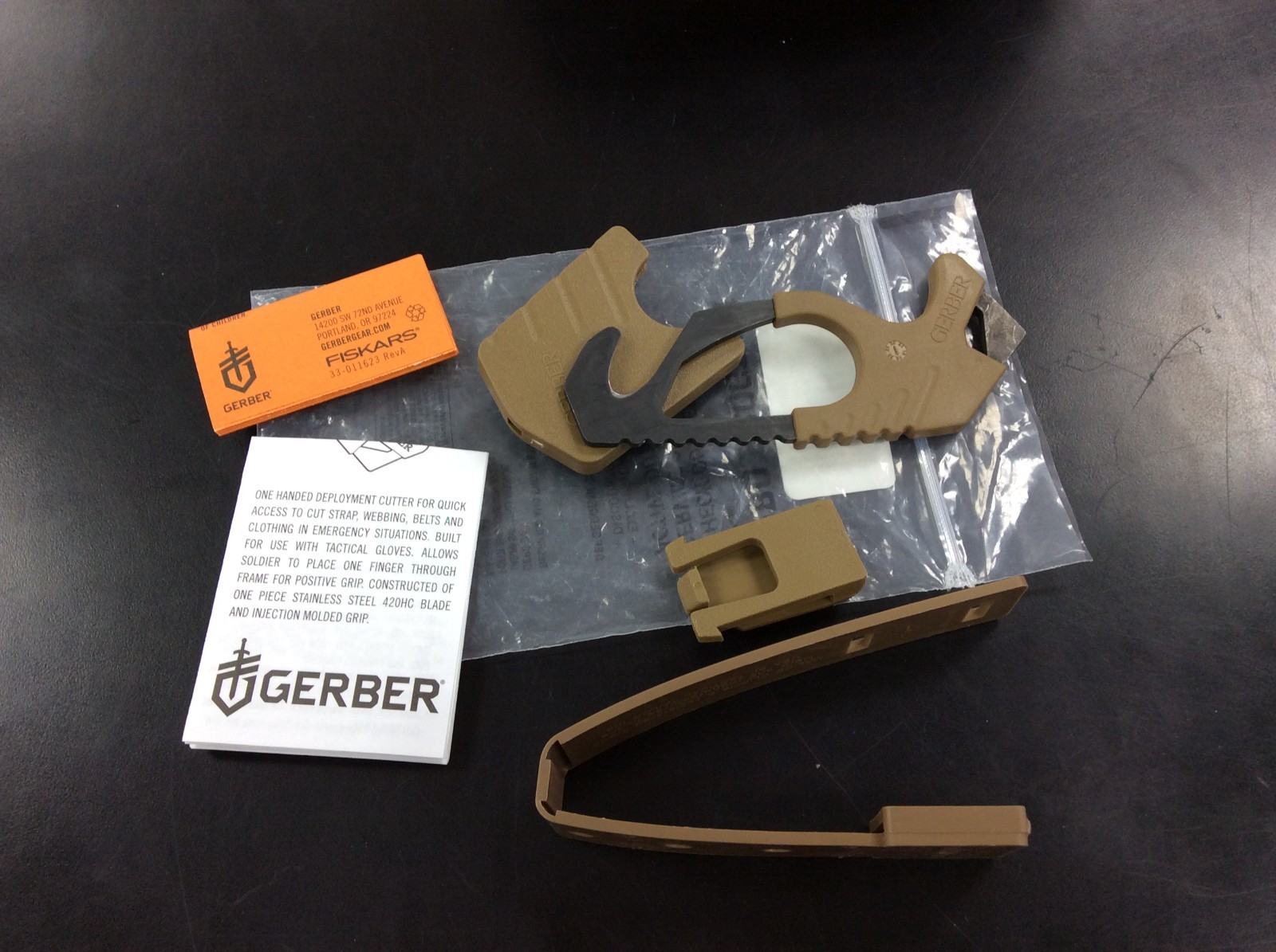 Gerber Strap Cutter Coyote Brown MOLLE Belt 30-000132B
