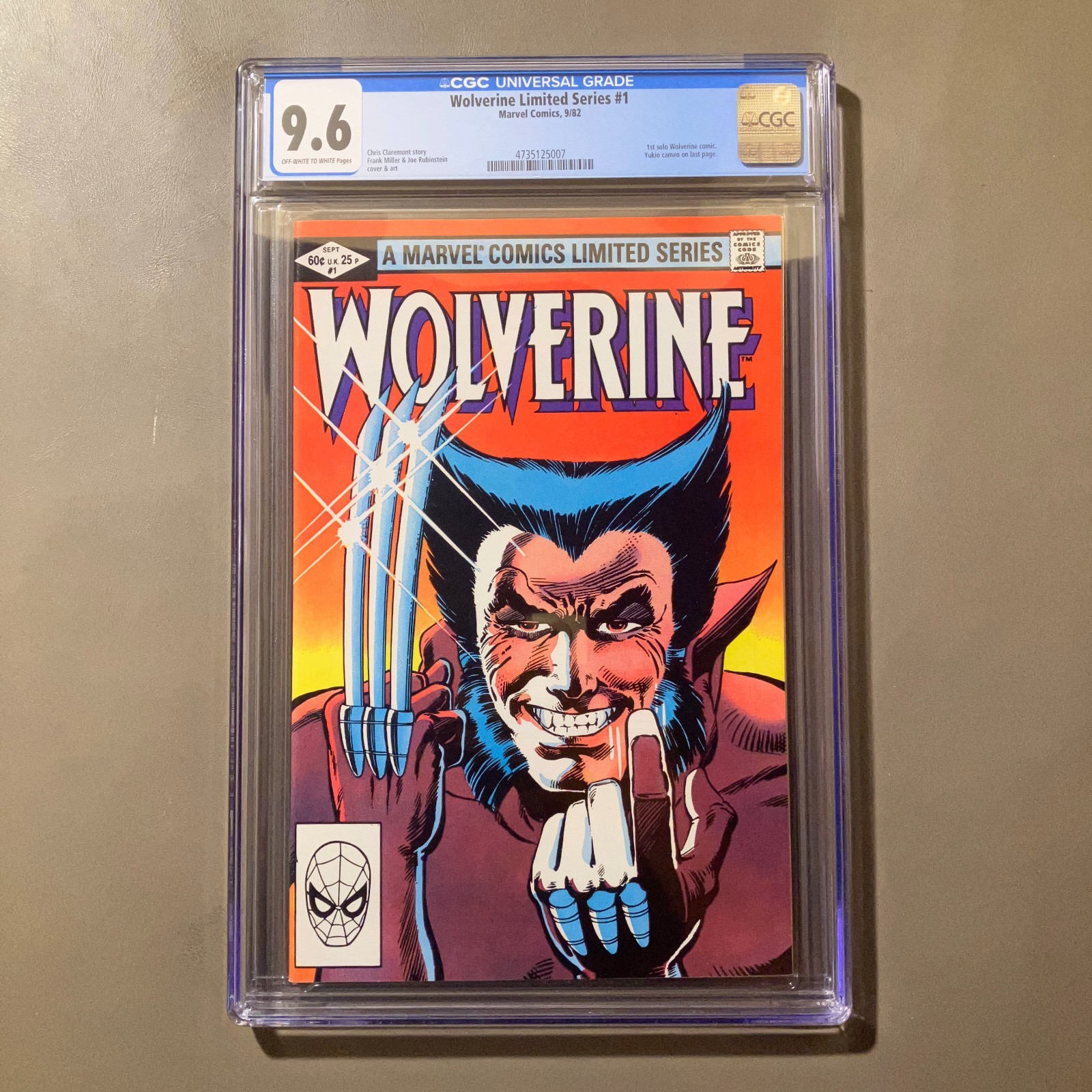 Wolverine Limited Series #1 1982 CGC 9.6 NM+ Marvel Key 1st Solo BRAND NEW SLAB!
