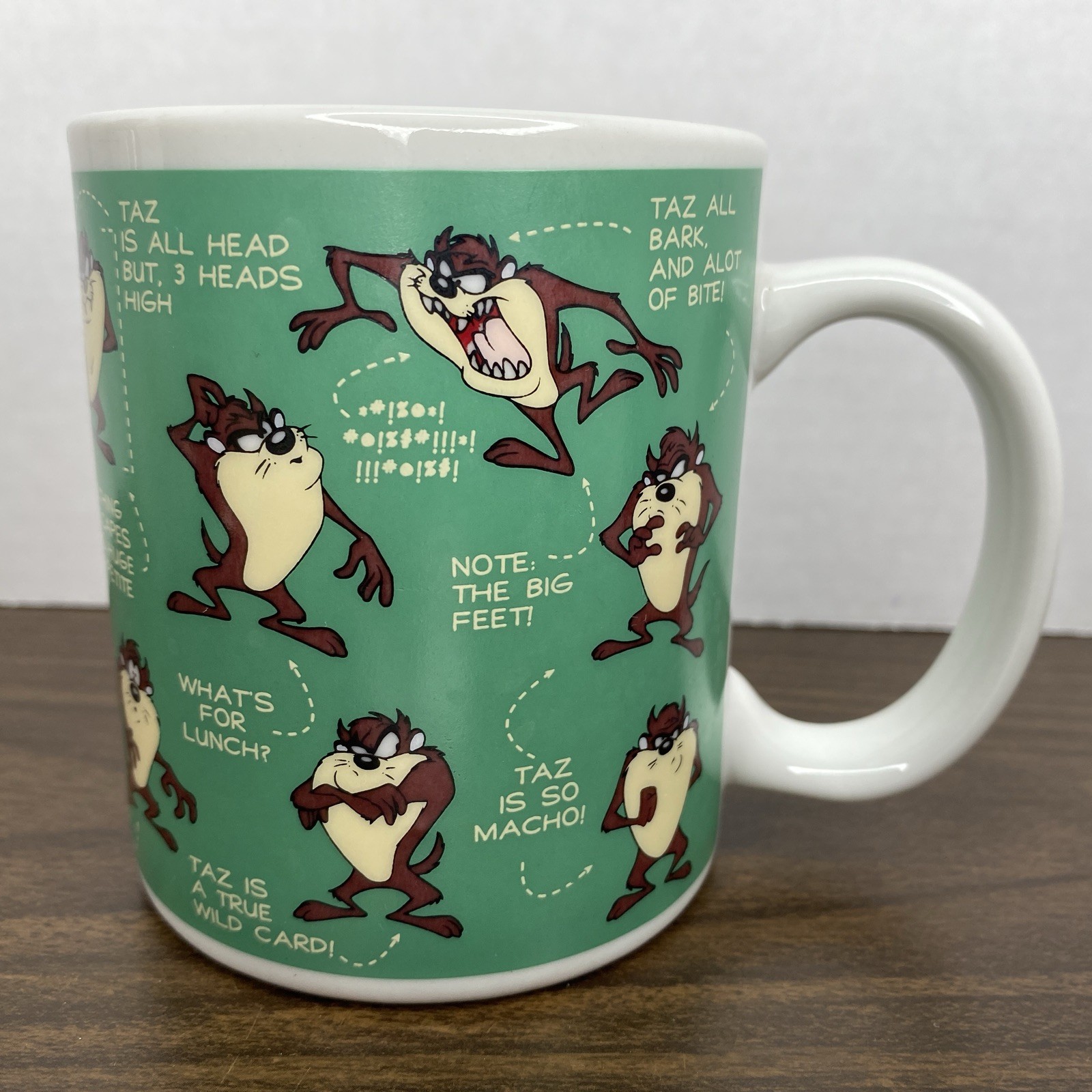 VTG 1994 Warner Bros Studio Store Exclusive Tazmanian Devil Ceramic Coffee Mug