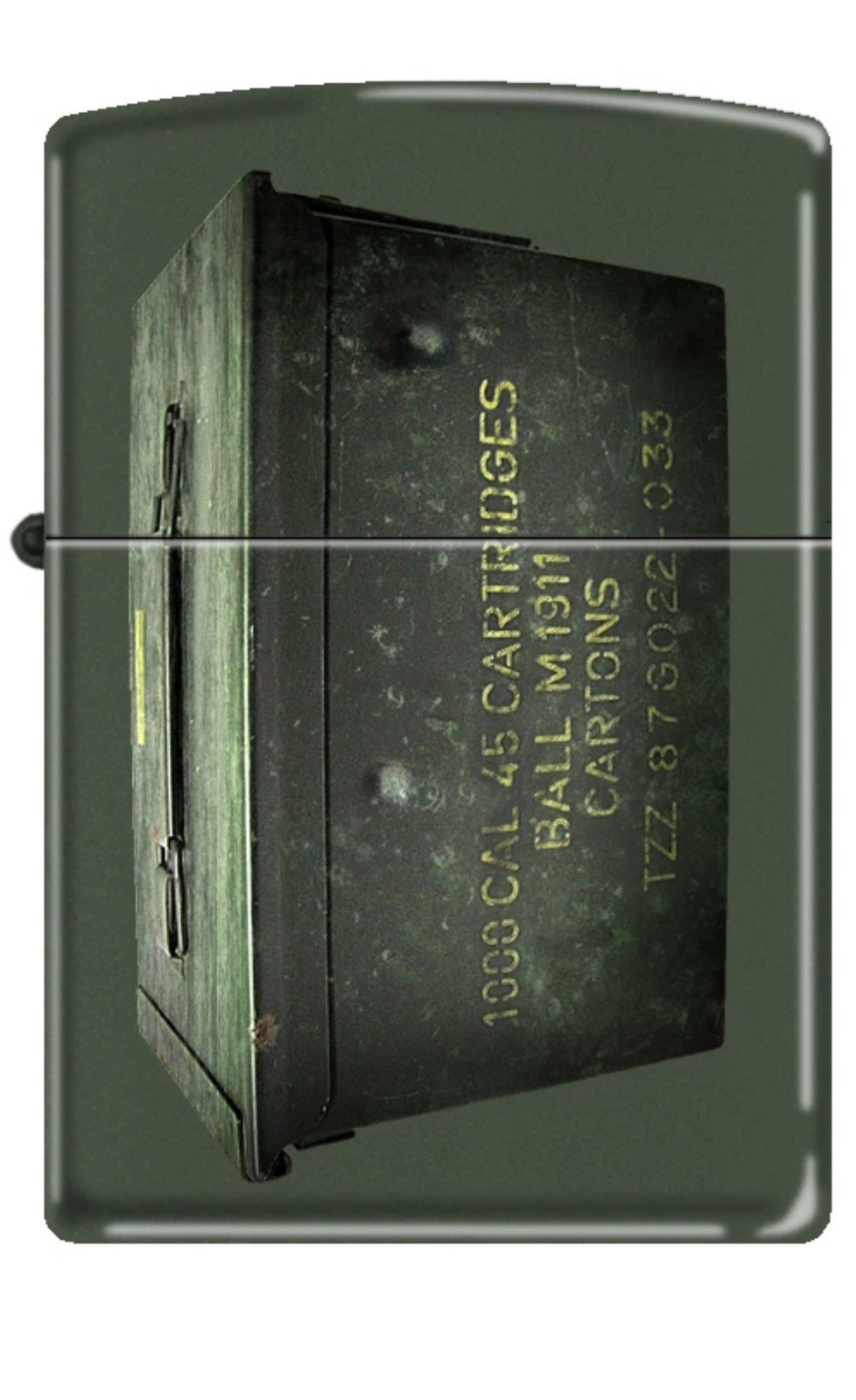 Zippo Ammo Crate / Can Green Matte Windproof Lighter NEW RARE