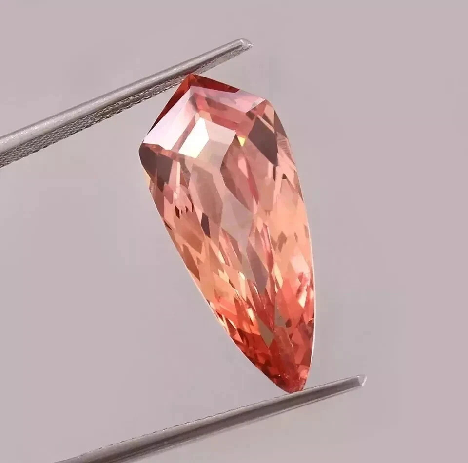 20.5 Ct+ Certified Fancy Cut Natural Peach Padparadscha Sapphire Loose Gemstone