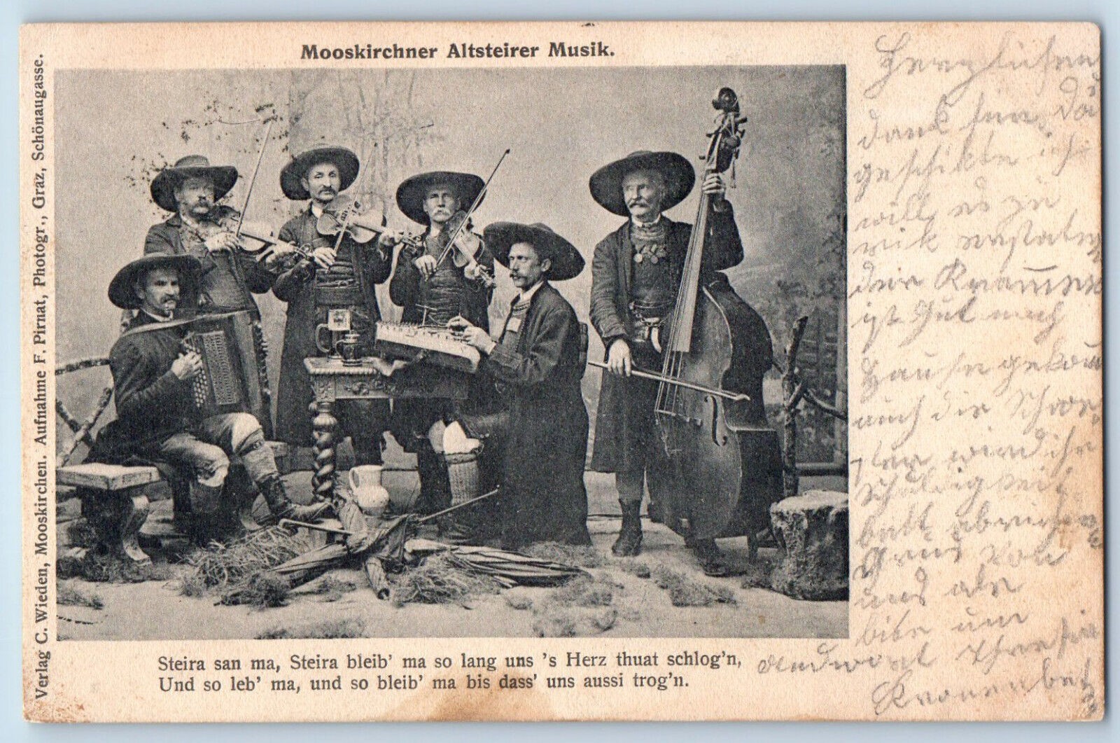 Hungary Postcard Mooskirchner Altsteirer Musik We Are Styrians Musicians c1905