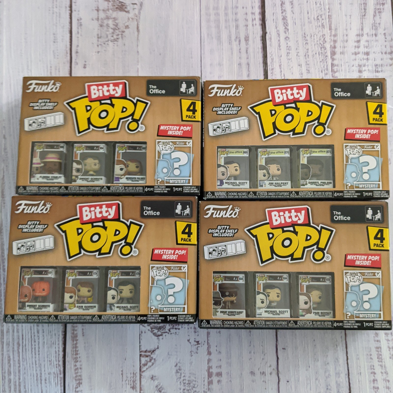 Sealed Complete Set Of The Office Funko Bitty Pop! Lot of 4