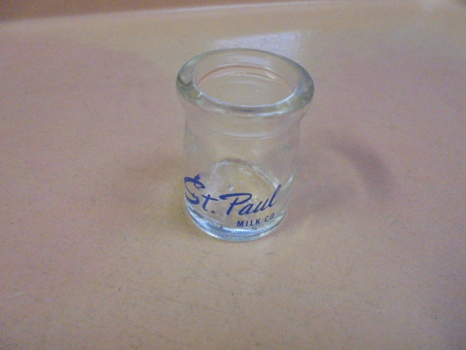 Vintage St. Paul Milk Co. glass individual creamer
