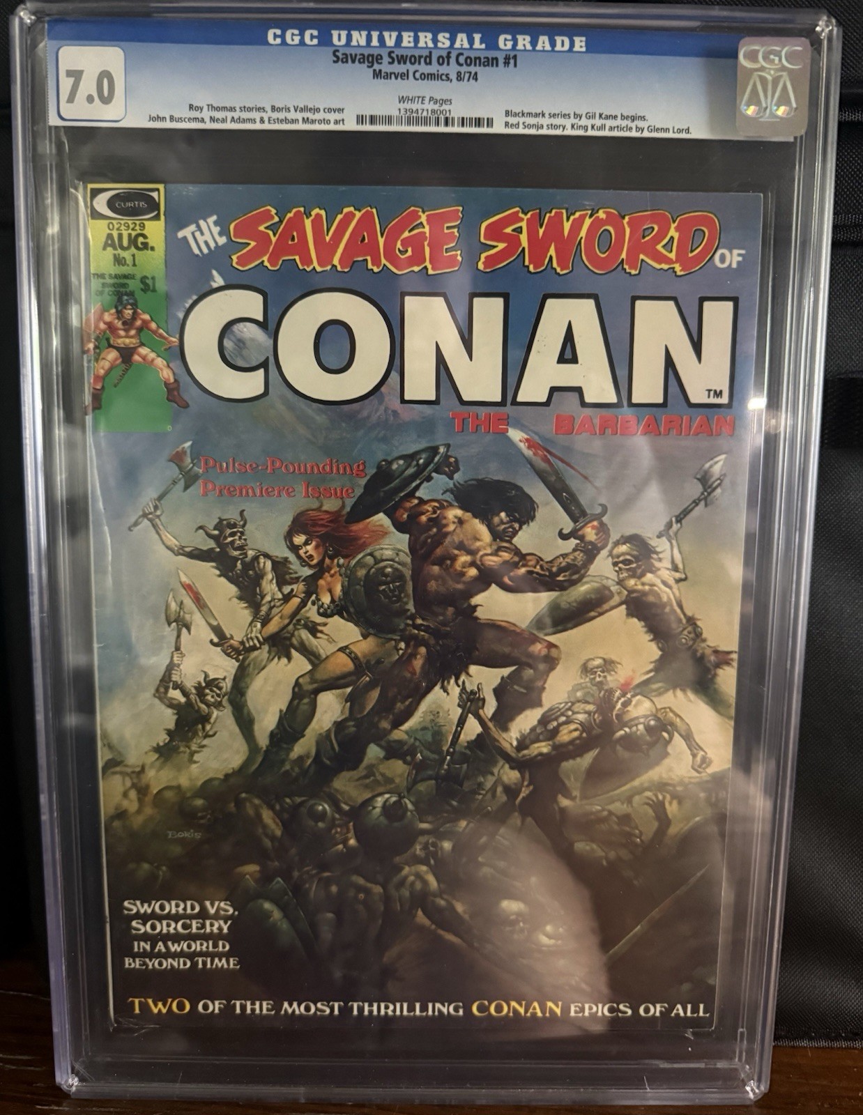 Savage Sword Of Conan 1 CGC Magazine Comic 1974
