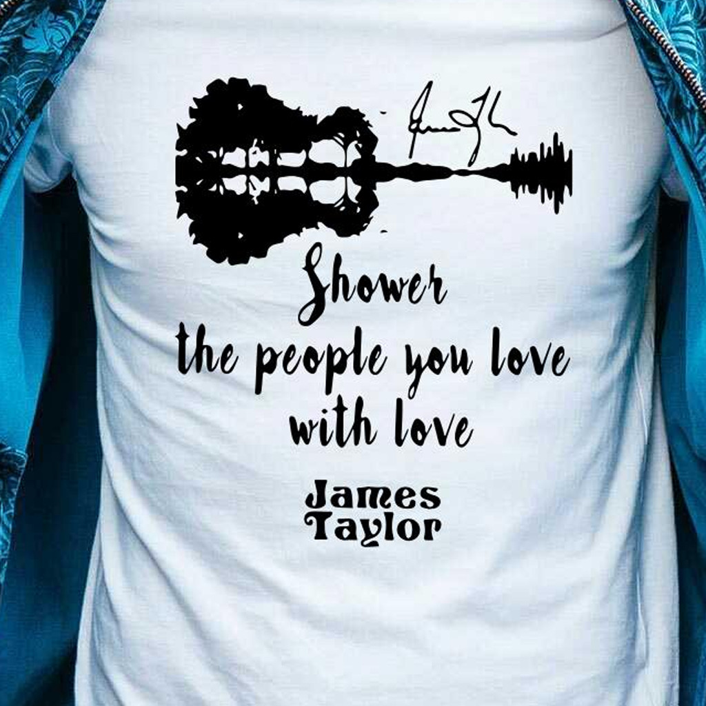 James Taylor white T-shirt Unisex tee gift lovers music Full sizes