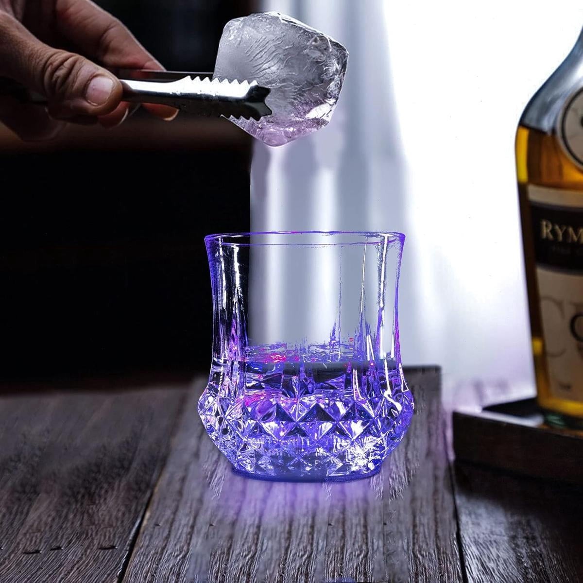 6 Packs Flash Light Up Cups Liquid Activated Multicolor LED Glasses Fun Light Up