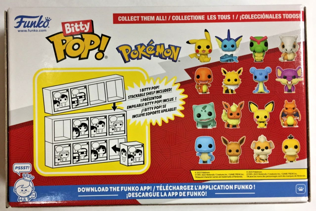 Funko Bitty POP! 4 Different Pokemon Set of 4 in 1 Pack Charmander Jolteon