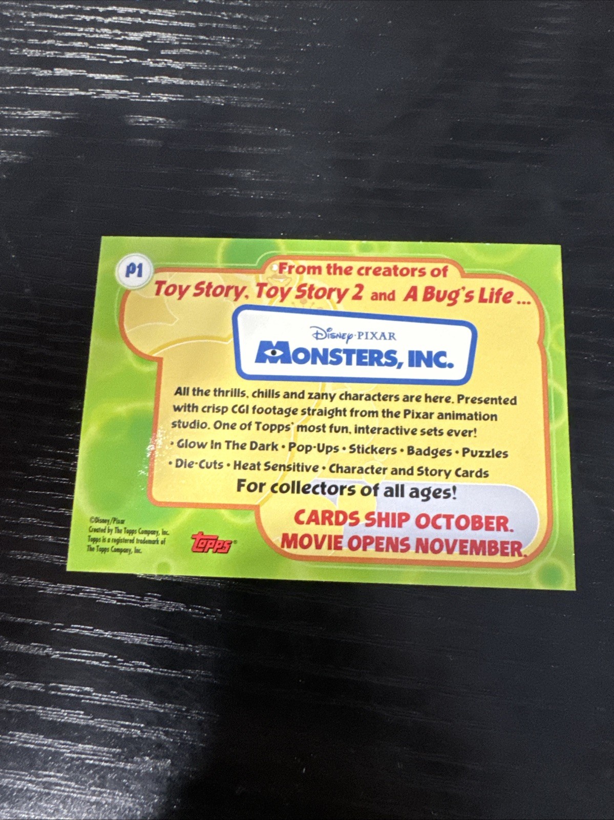 2001 Topps Disney Pixar Monsters Inc Set + Insert Sets LOOK!!!