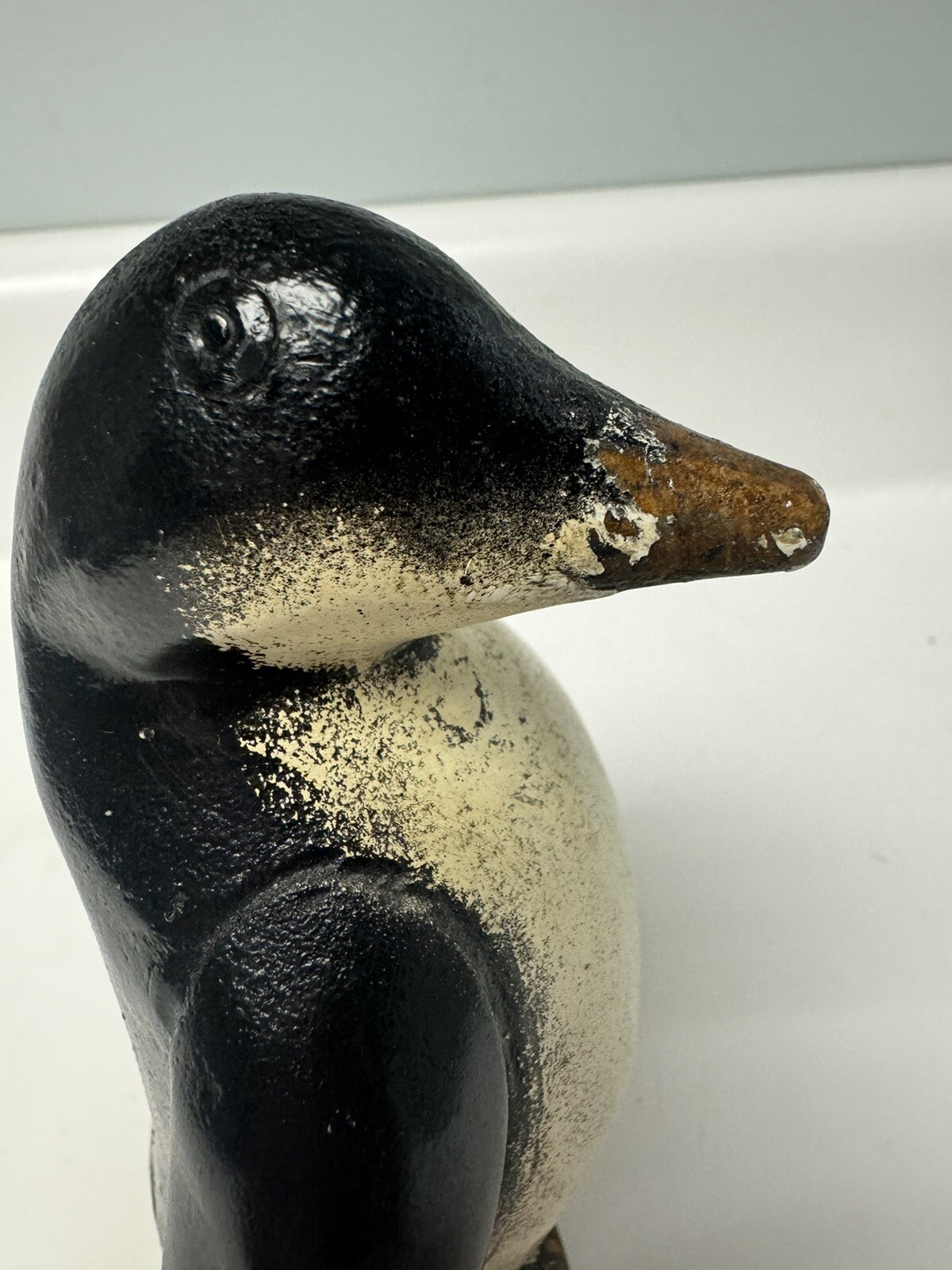 Antique 1920’s Hand Carved & Painted Wood Penguin Figurine