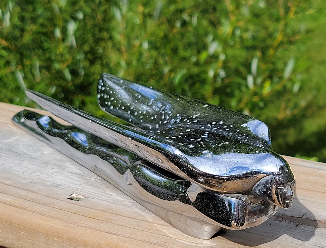 Vtg Nash Car Original Flying Lady Chrome Automobile Hood Ornament 1946 1947 1948