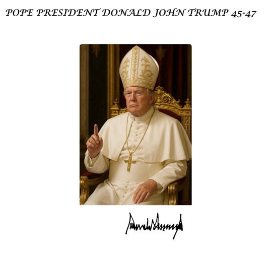 Pope President Donald John Trump (Gloss stock Poster 19″x13″) TRUMP POPE