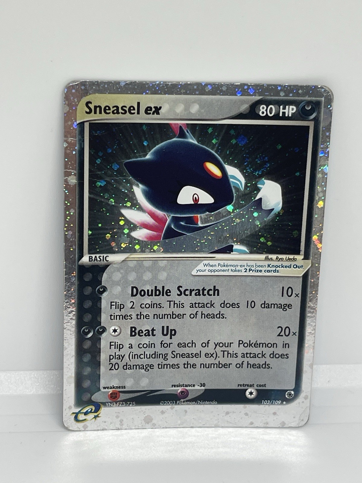 Pokémon TCG Sneasel ex 103/109 Ruby & Sapphire EX Holo UR 2003 80 HP SWIRL