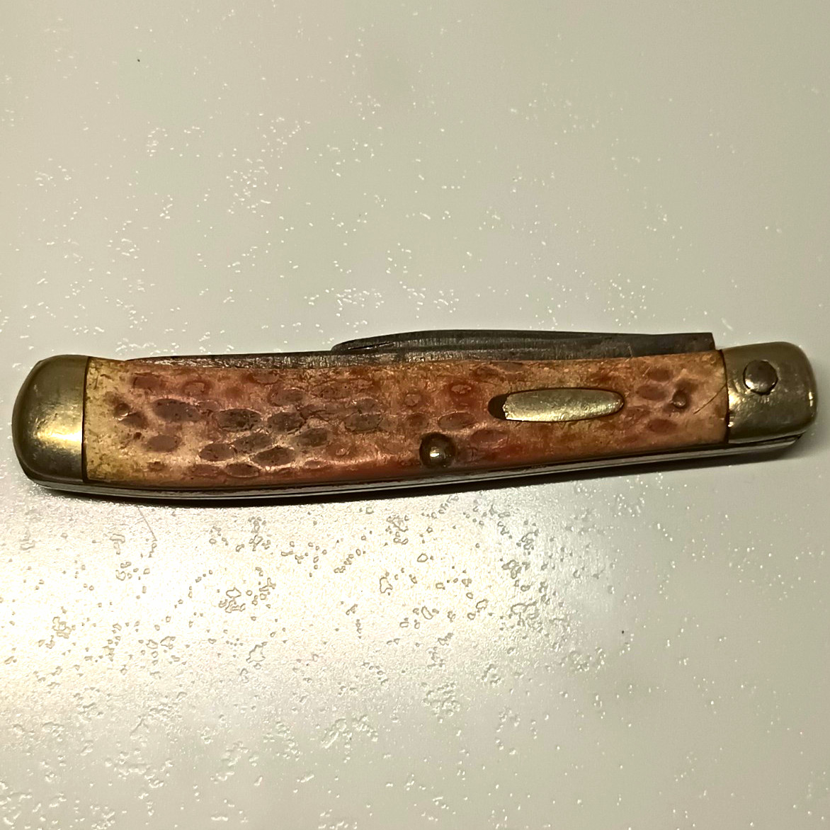 Vintage Robeson Shuredge 622382 Bone Handle Carbon Steel Slipjoint Pocket Knife
