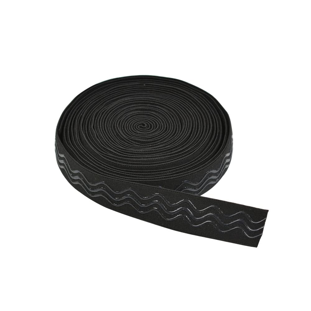 YANTAISIYU Black Elastic Band, 1 Inch x 6 Yard, 1inch X 6 yard, black