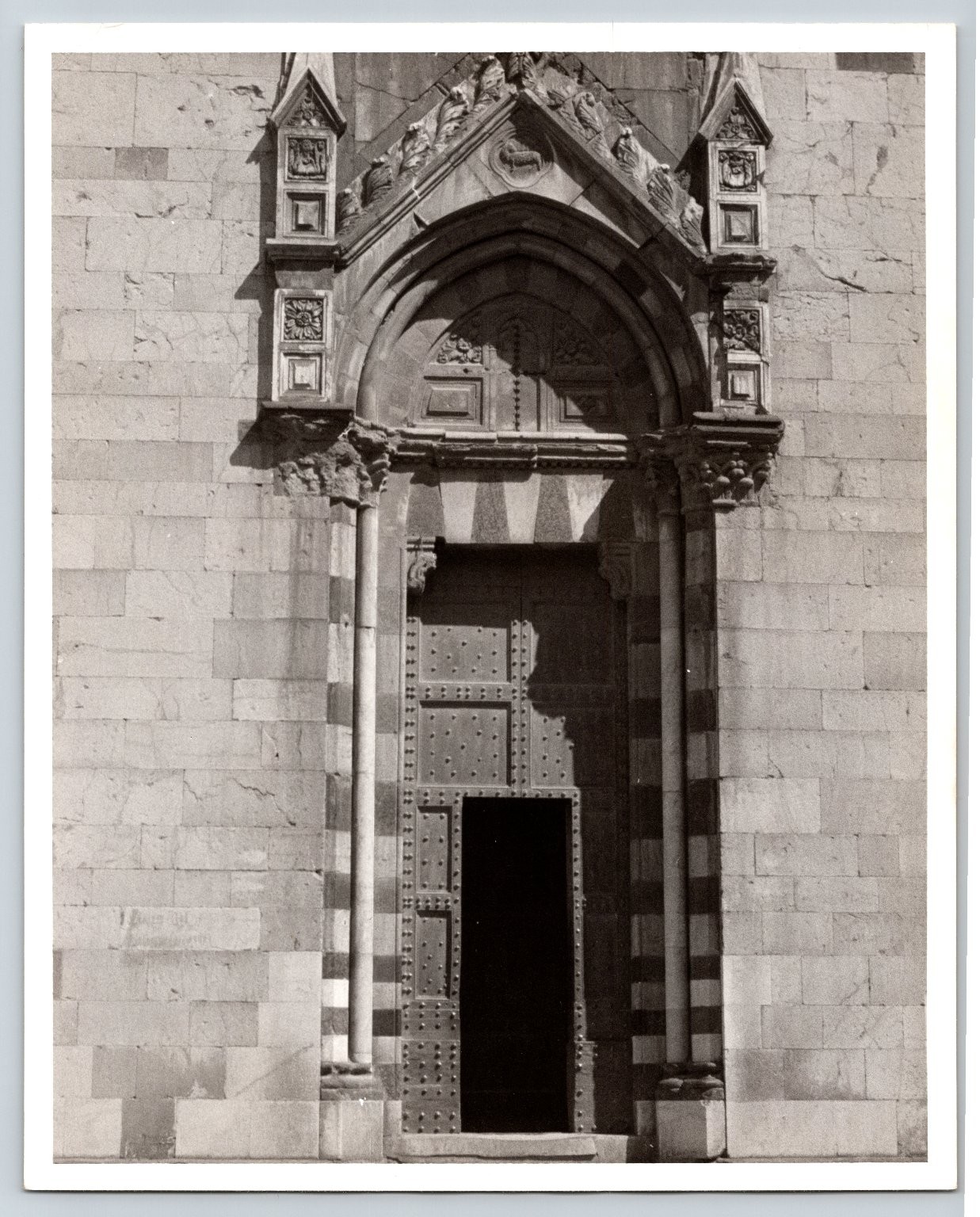 Vintage 8×10 Gelatin Silver Print Architectural Doorway Black & White
