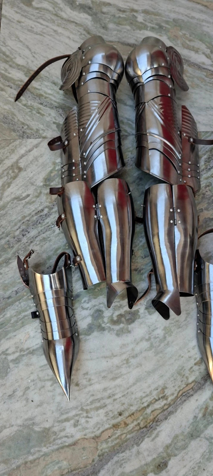 German Gothic Knight Leg Armor Full Steel Gothic Guards Handmade Medieval