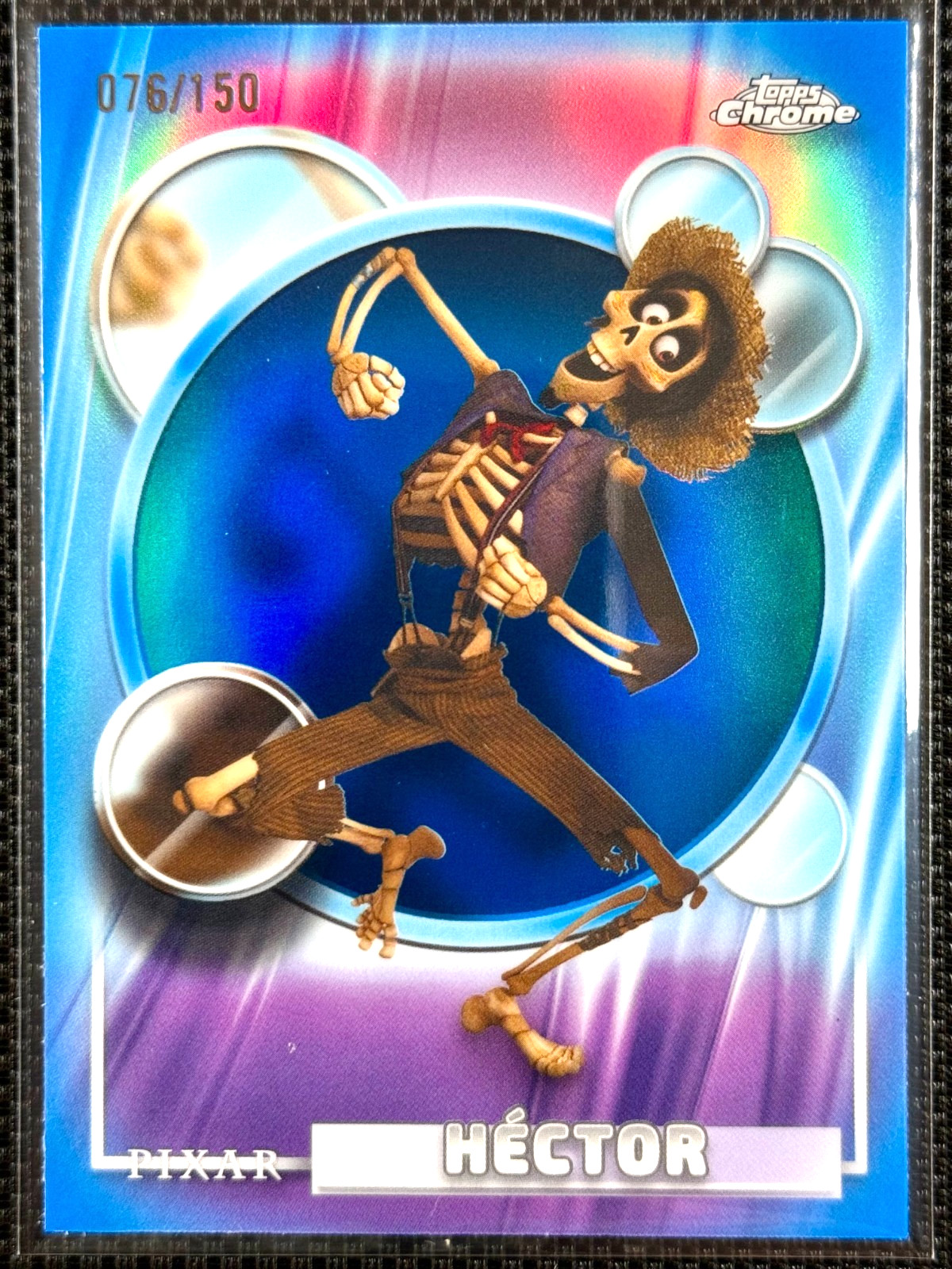 2026 Topps Chrome Disney Hector #124 Blue Refractor /150 Coco