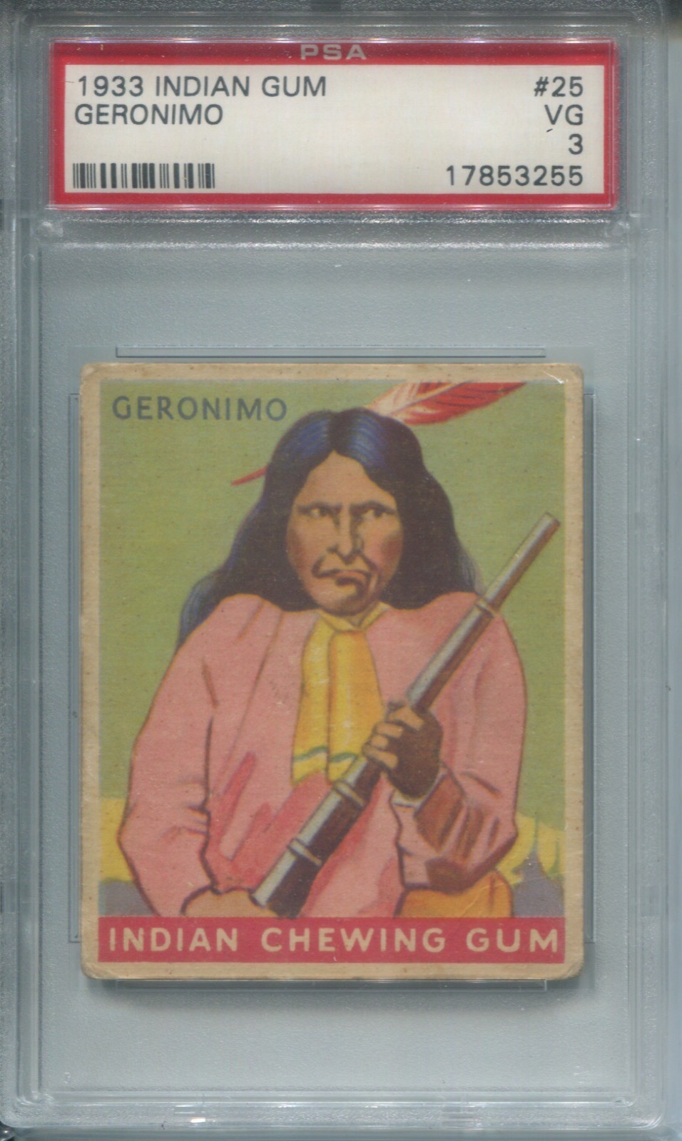 1933 Goudey Indian Gum #25 Geronimo PSA 3 VG-EX+