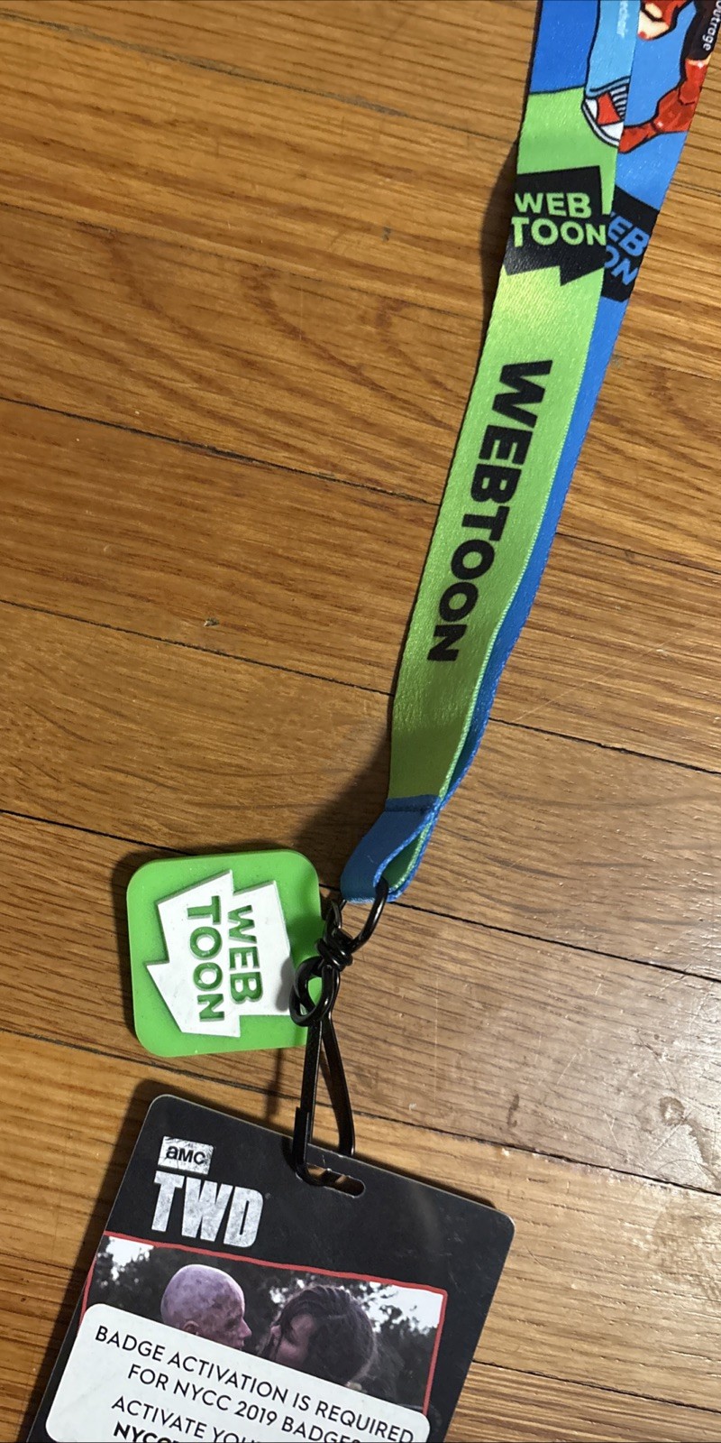 Exclusive New York comic con NYCC 2019 WEB TOON lanyard!! w/ Pro 4-Day Pass