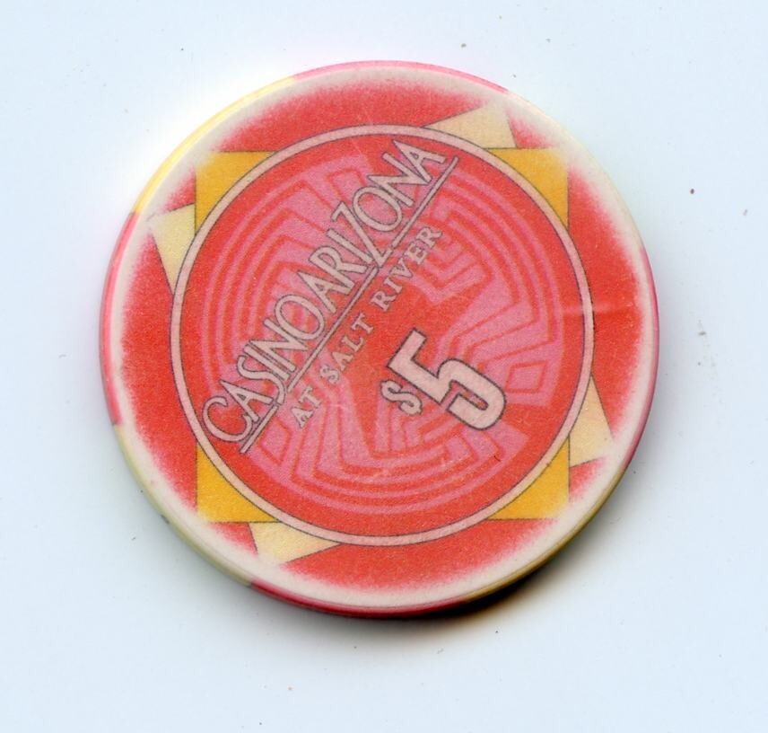 5.00 Chip from the Casino Arizona at Salt River Scottsdale Arizona Ceramic