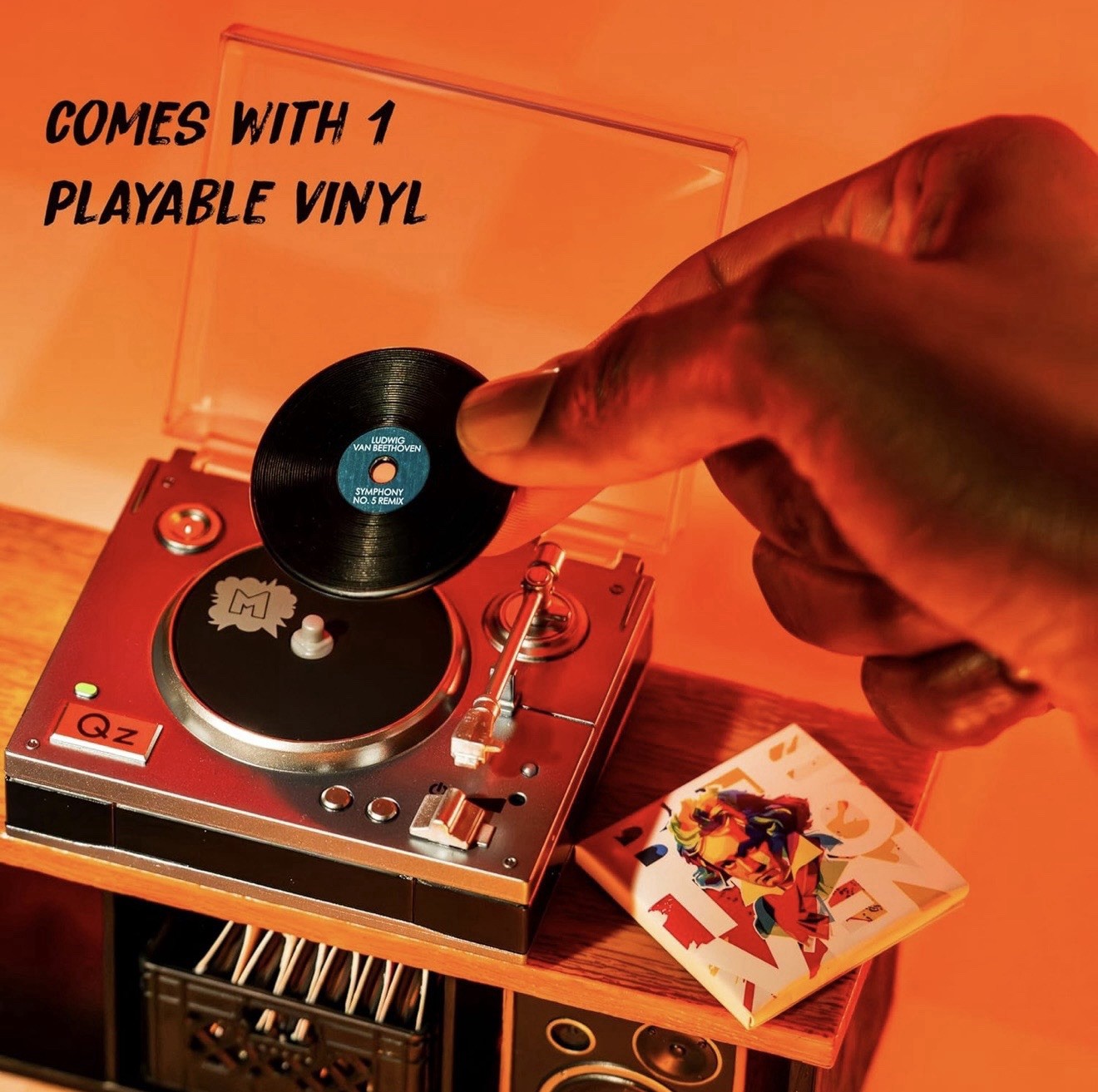 Miniverse Real Music Mini Record Player Beethoven Edition Playable Mini Collect