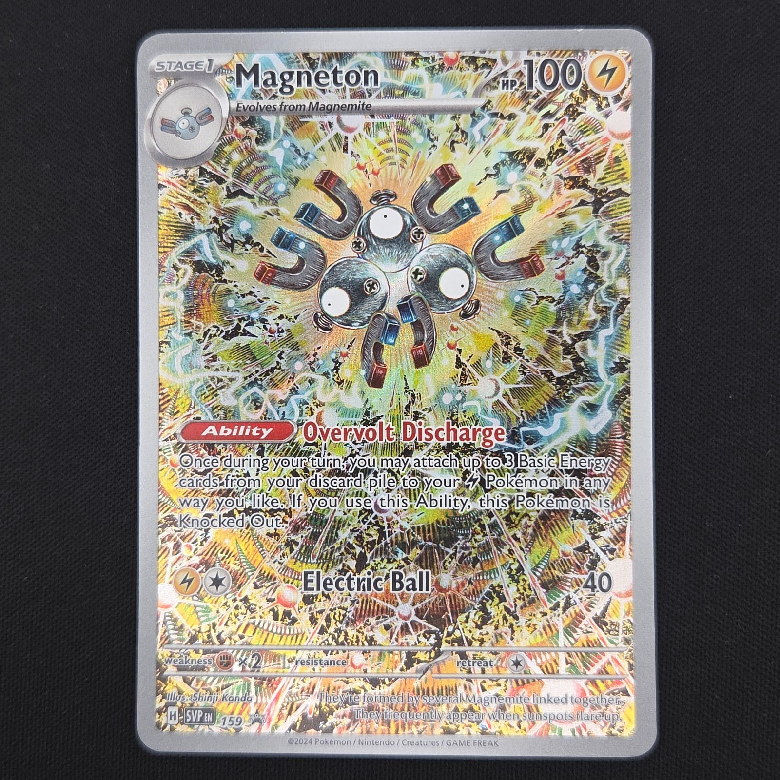 Pokemon TCG Card Magneton SVP159 Surging Sparks ETB Promo Holo – NM