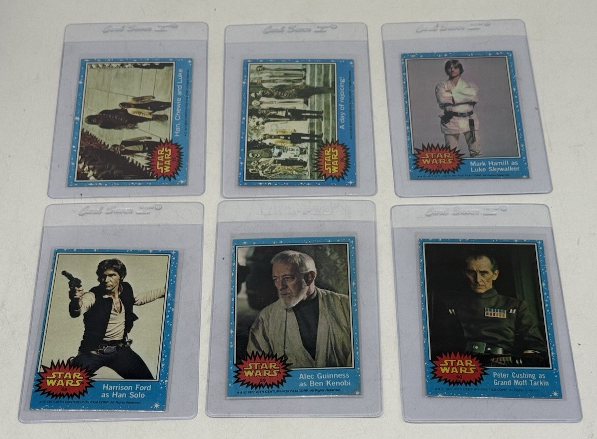 1977 Topps Star Wars Series 1 Complete BLUE Set 1-66 Luke Skywalker RC EX/MT