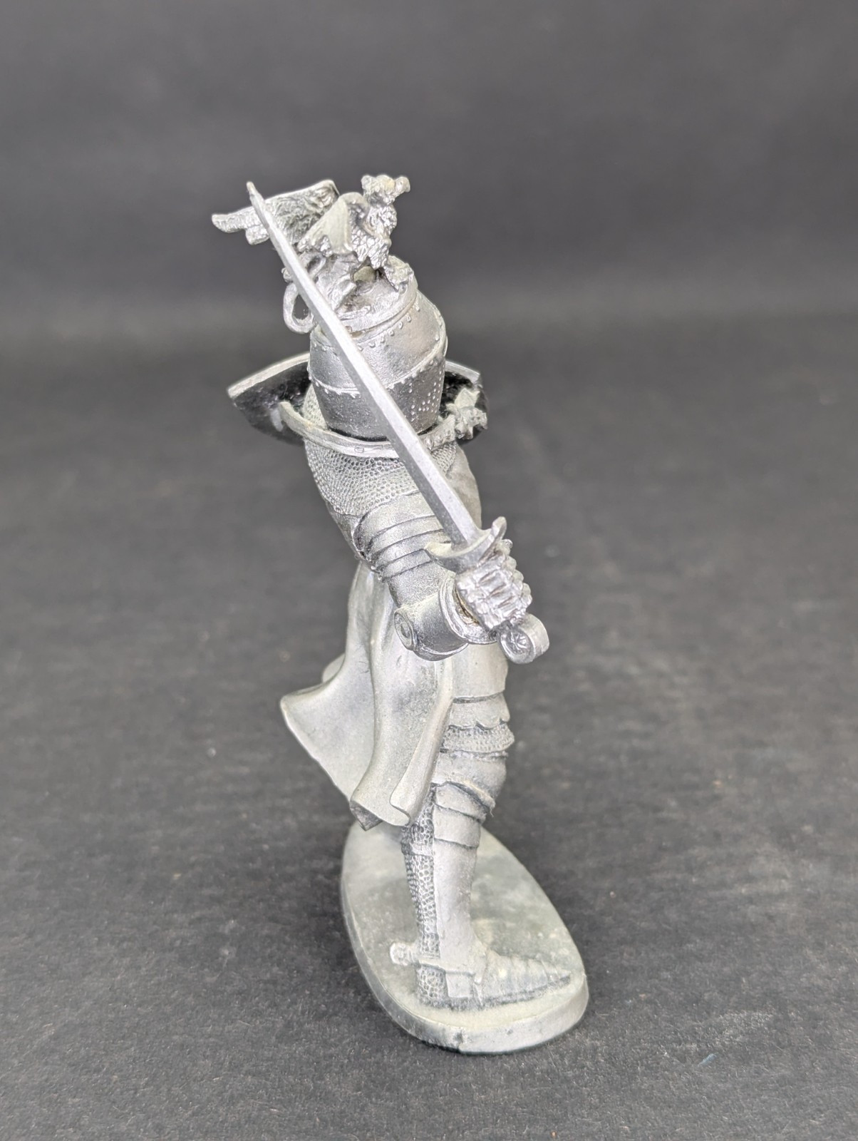 Perth Pewter Knight w/Sword Shield Ray Lamb Superior Models Inc FA-56 Vtg 1983