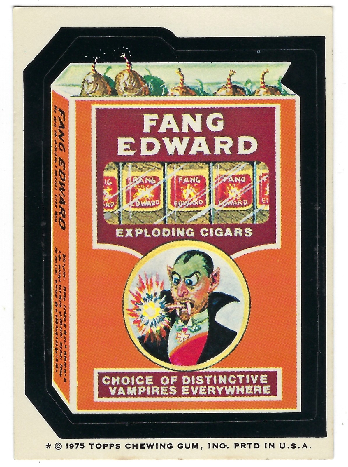 1975 Topps Wacky Packages 15th Series 15 FANG EDWARD CIGARS nm-