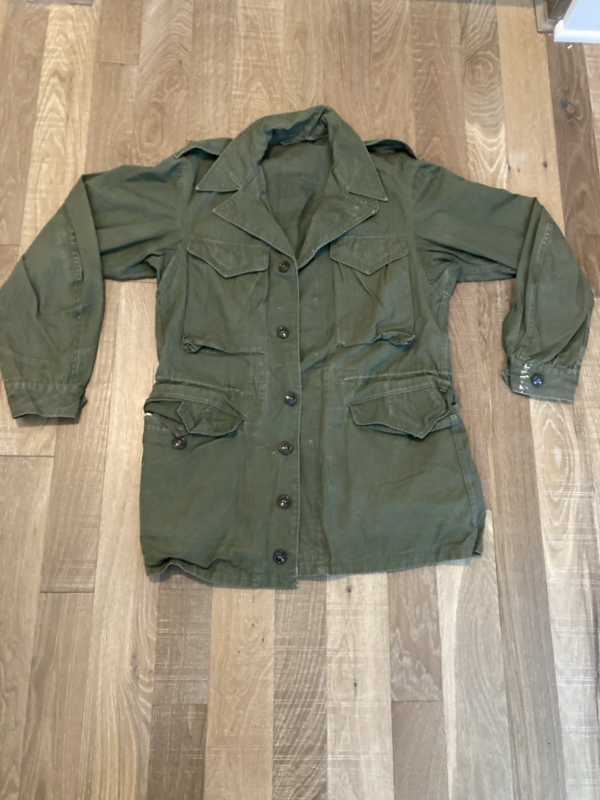 Vintage US Army M-1950 Field Jacket M50 Korean War Era Athletic Co Small Long 55