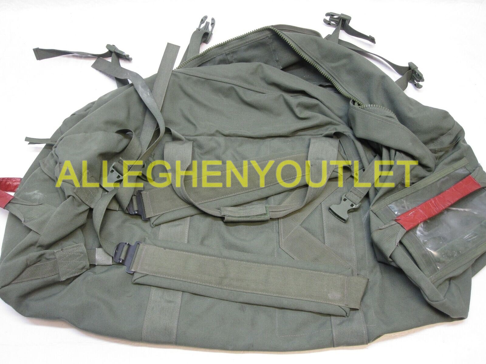 Improved Military Sea Bag US Army Duffle Sack Deployment Pack Green Side Zipper
