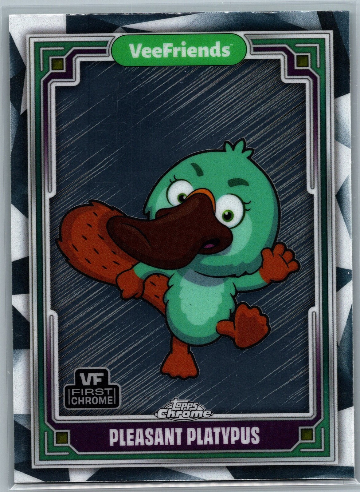 2025 Topps Chrome VeeFriends #87 Pleasant Platypus VF First Chrome