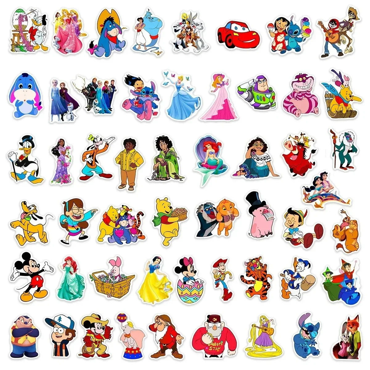 Disney Sticker Characters 300 Pack Bulk Lot Mega Set – USPS Ground Fast Shipping