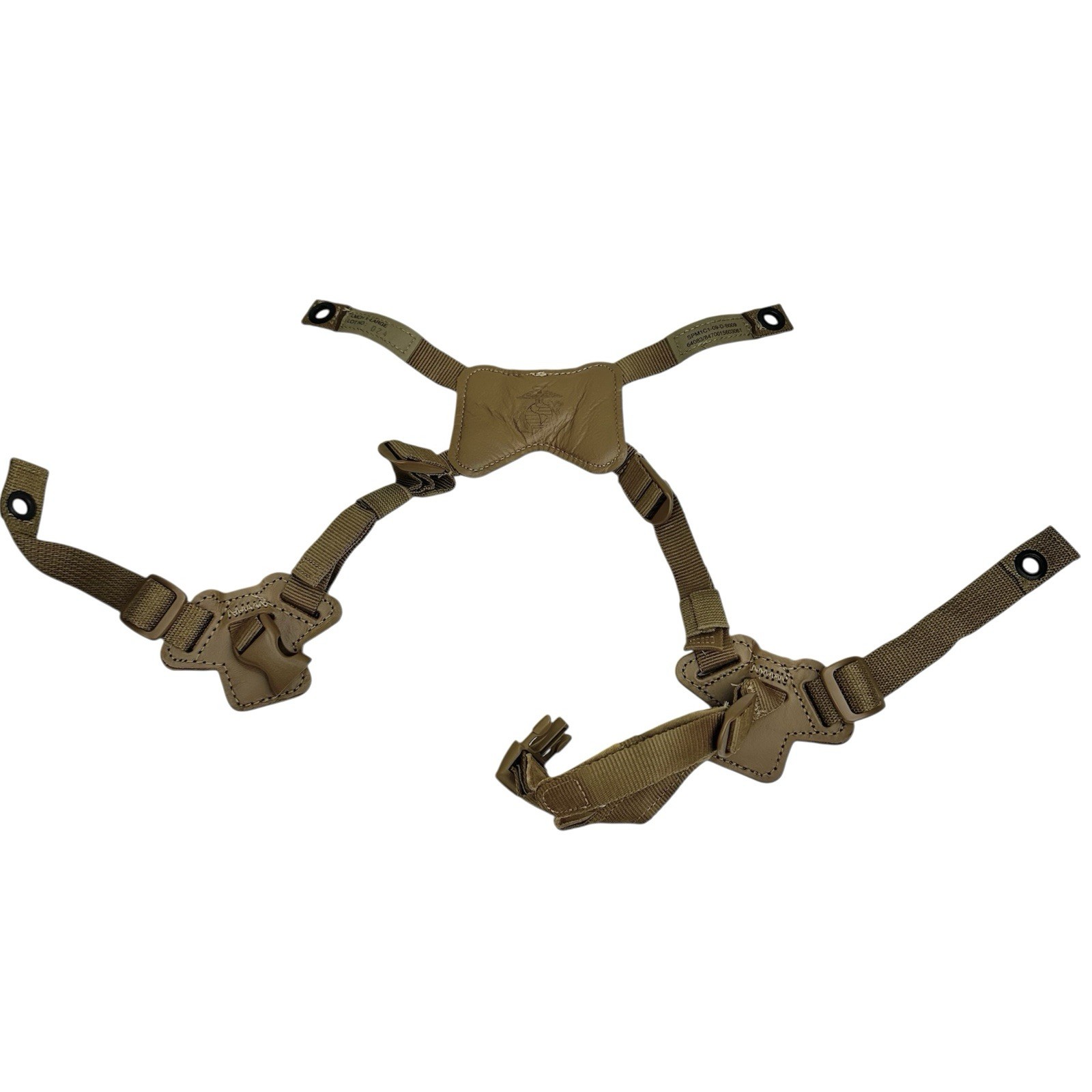 XS/S USMC LWH Lightweight Helmet 4-Point Chinstrap Harness Marines Coyote Brown