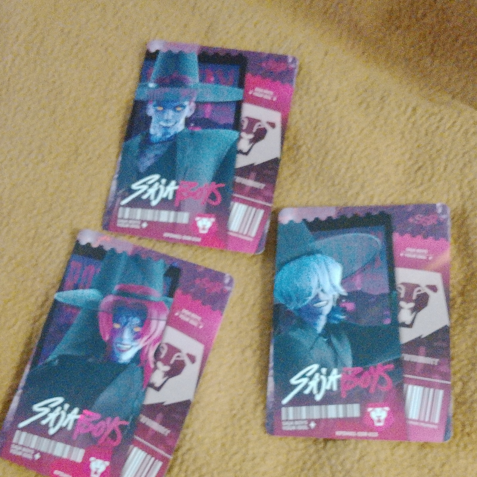 Netflix KPOP Demon Hunters Saja Boys Non-Sport Trading Card Lot – 3 Cards