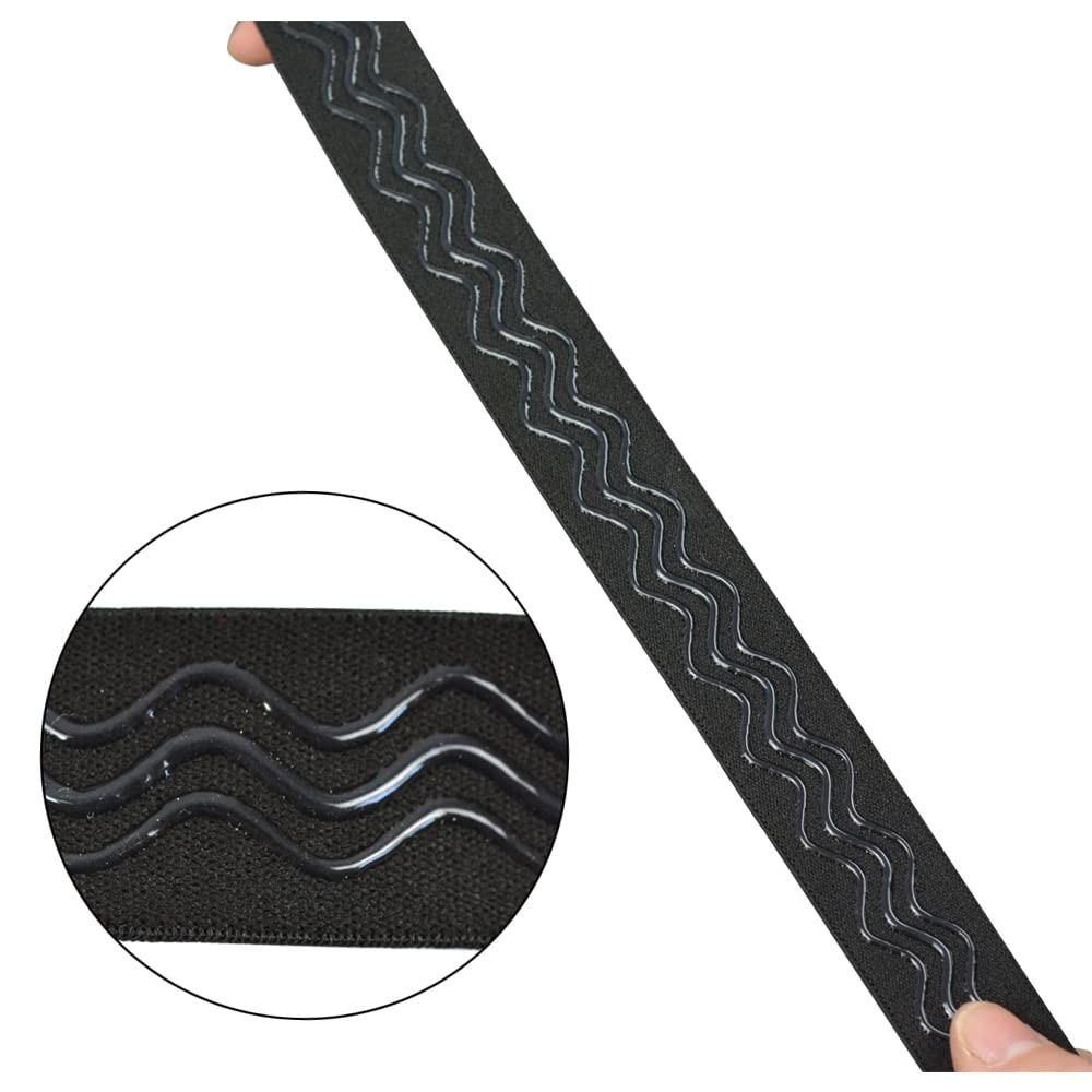 YANTAISIYU Black Elastic Band, 1 Inch x 6 Yard, 1inch X 6 yard, black