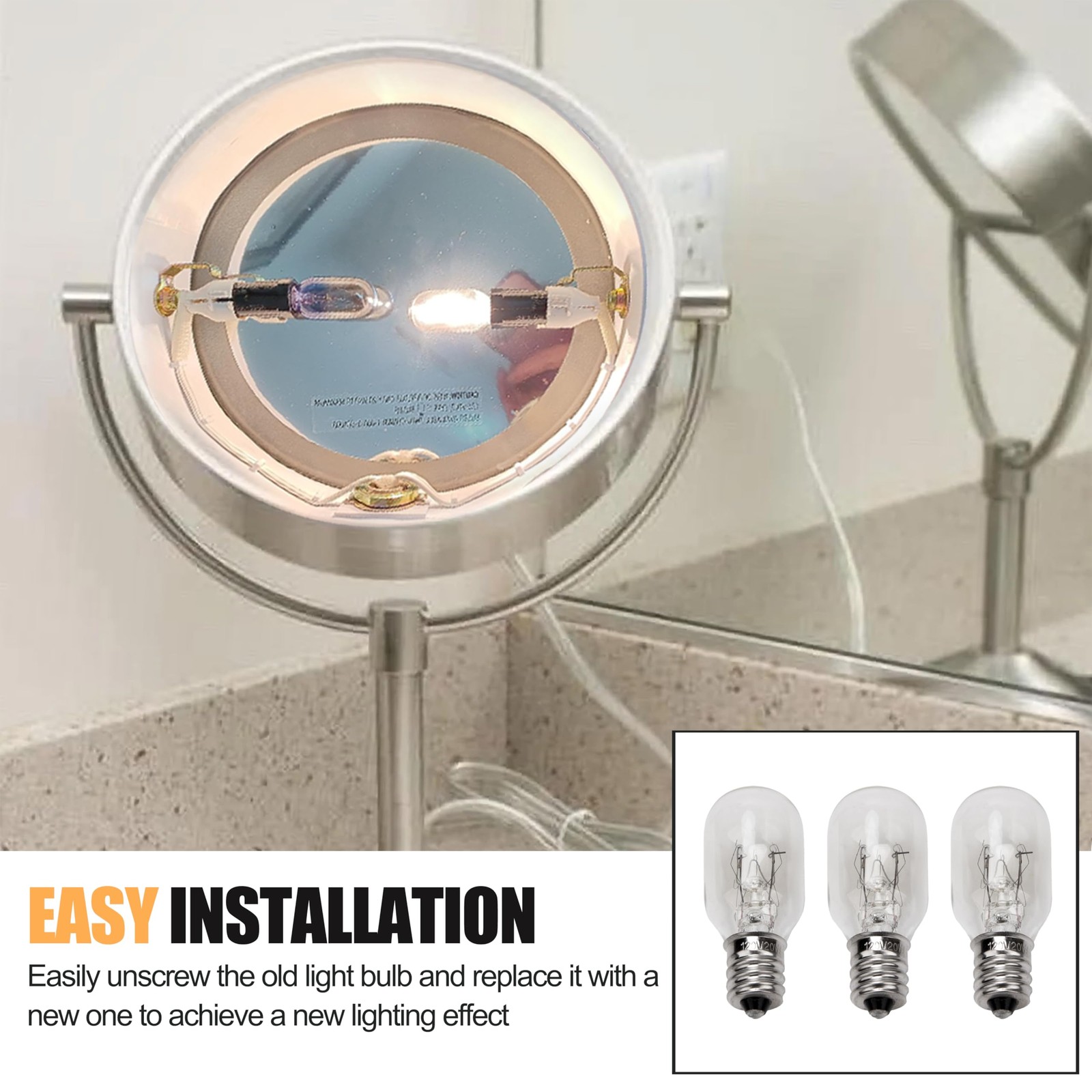 ZTTM 20W, 120V Incandescent Bulb Replacement, Suitable for 20w 120v Bulb*3