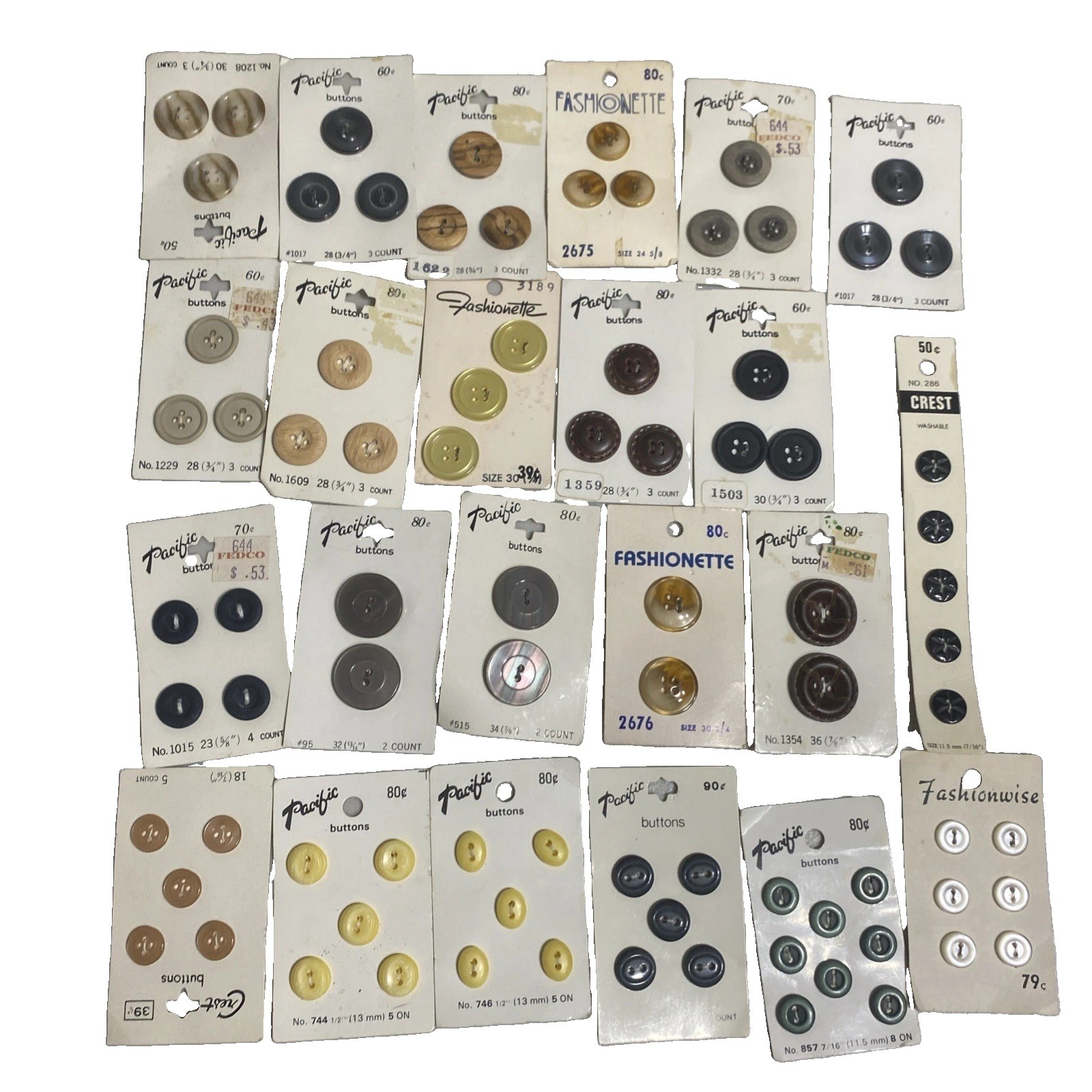 Large Bulk Mixed Lot of Vintage/Antique Buttons Various Colors/Sizes/Materials