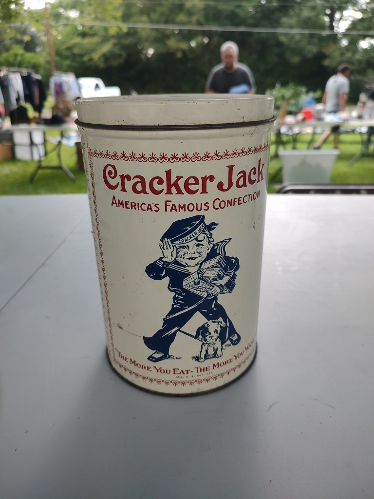 1980 Vintage 1900 Replica Cracker Jack Tin