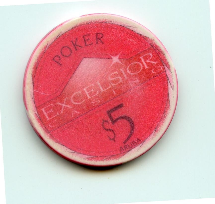 5.00 Chip from the Excelsior Casino Palm Beach Aruba Poker