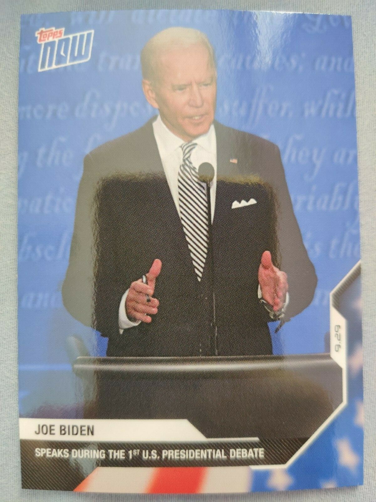 DONALD TRUMP JOE BIDEN 2020 Topps Now Presidential Debate Election #2 Card PWE
