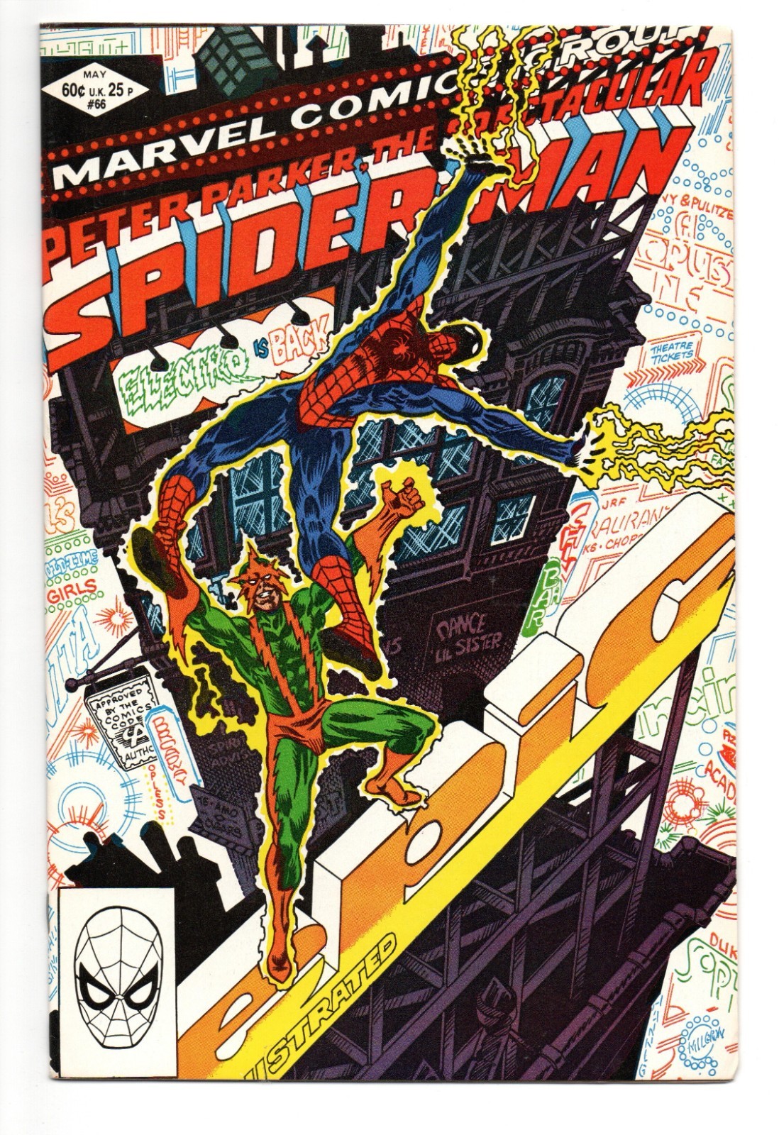 Peter Parker Spectacular Spider-Man #66 Electro Ed Hannigan Cover VF/NM 1982