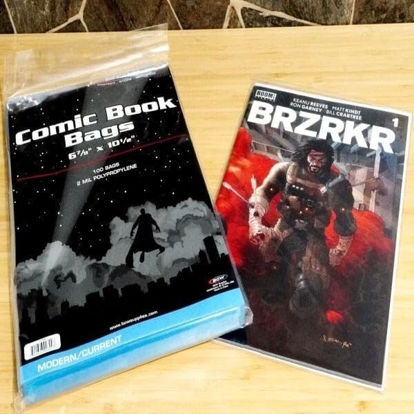 100 BCW Current / Modern Comic Book Bags Sleeves + Acid Free Back Boards New