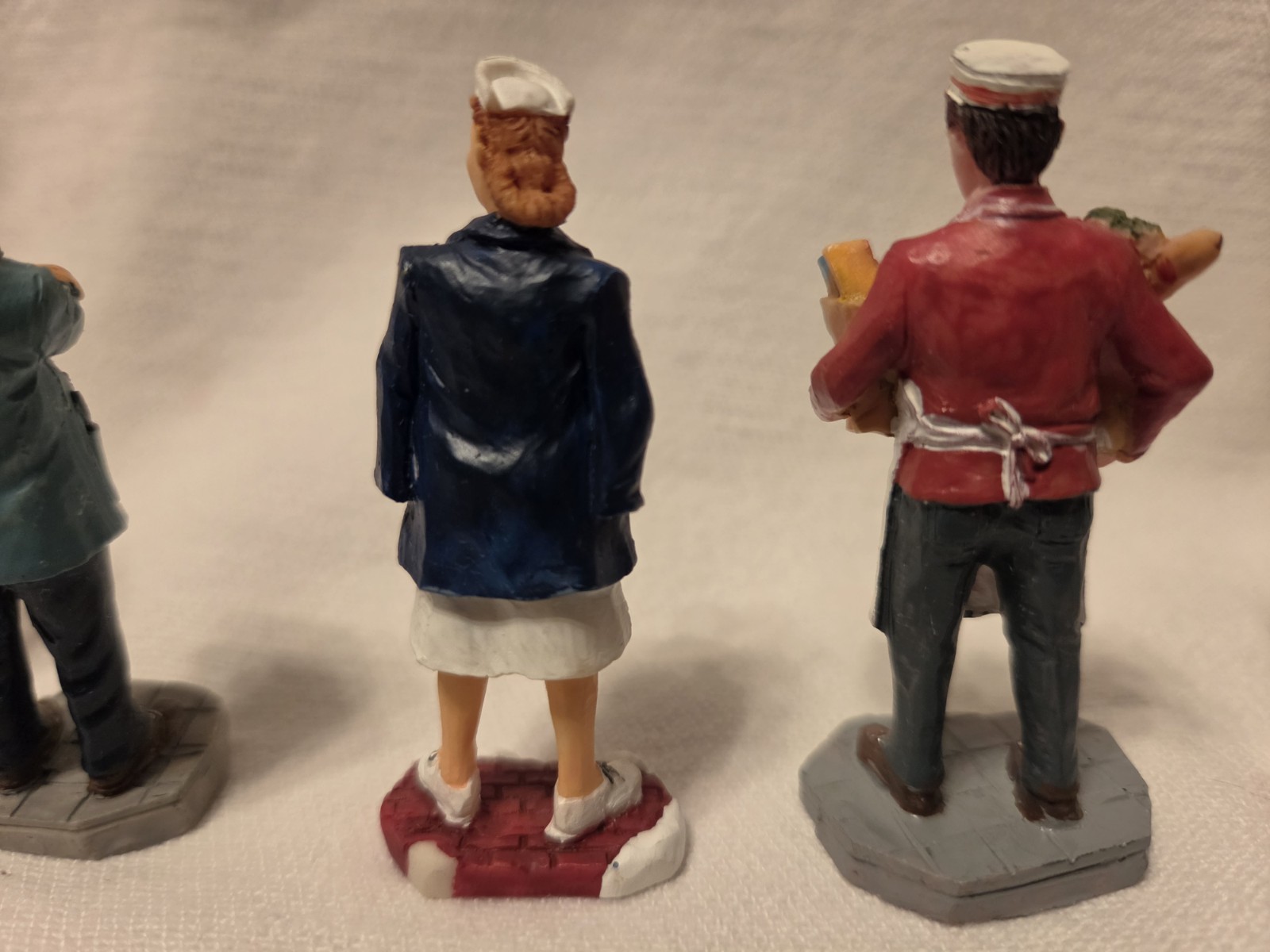 Lemax Doctor Nurse Barber Carpenter Grocery Boy Christmas Village (5 Lot)