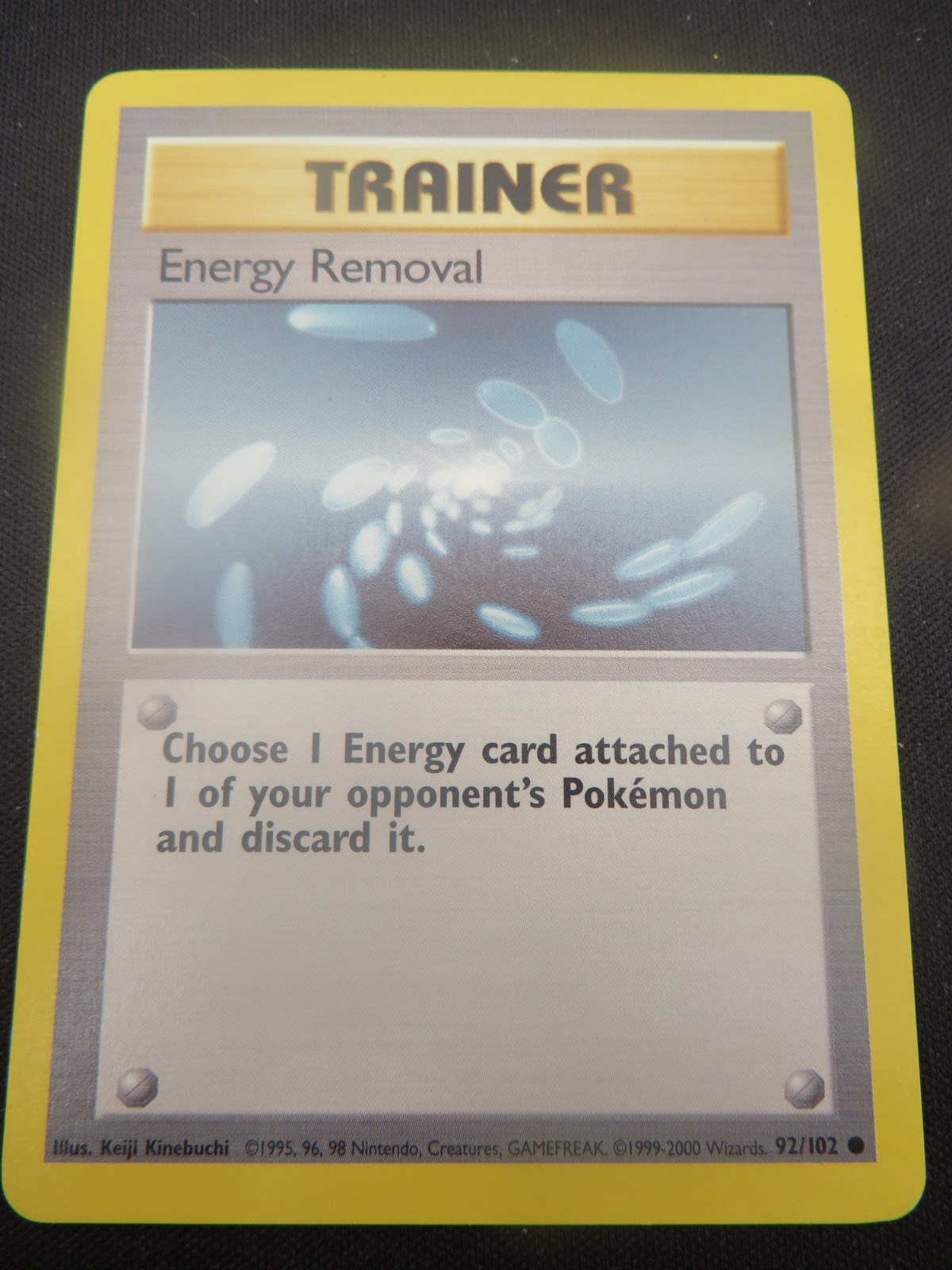 Energy Removal unlimited Base Set Common 92/102 – Vintage WOTC Pokemon Card LP