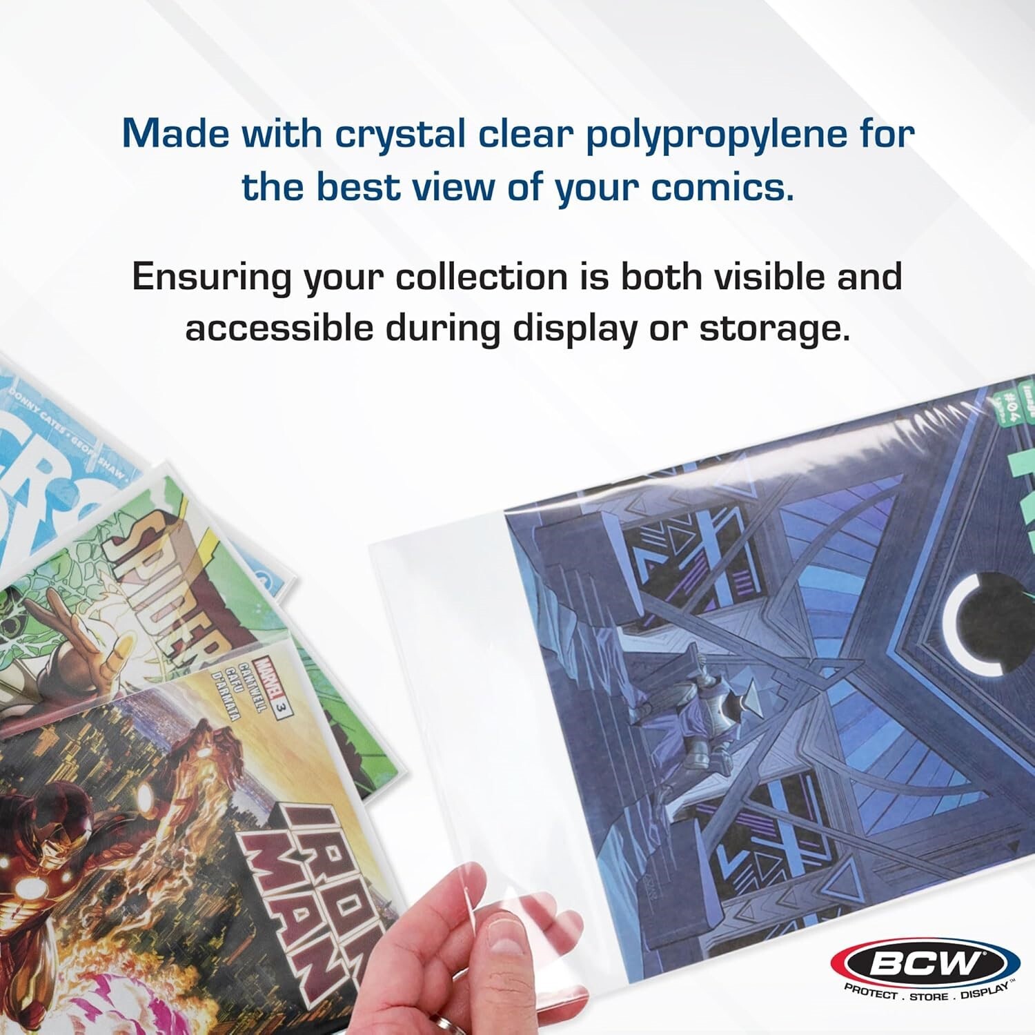 100 BCW Current / Modern Comic Book Bags Sleeves + Acid Free Back Boards New